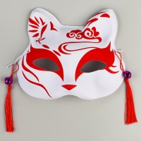 Карнавальная маска «Кицунэ», цвет красный Карнавальная маска «Кицунэ», цвет красный