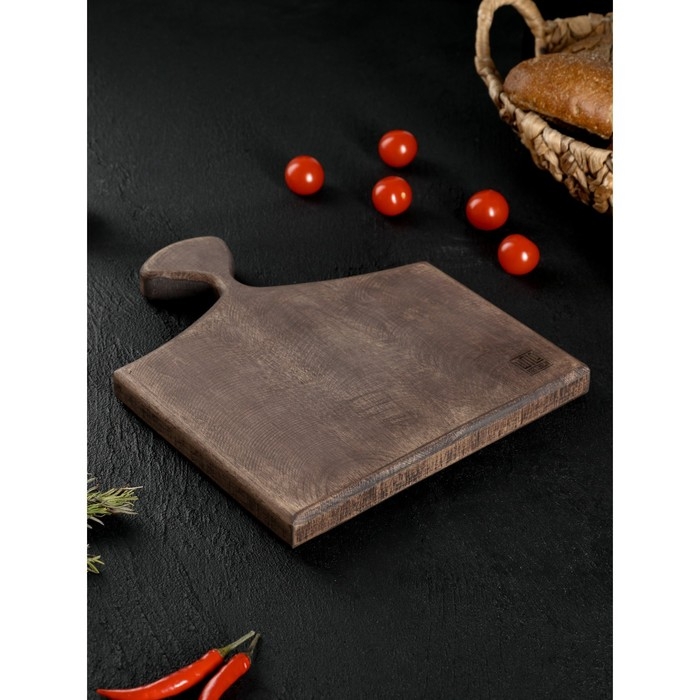 Доска разделочная для подачи Wild Kitchen, 26&times;22&times;2.5 см, граб темный