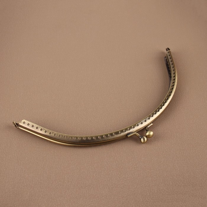 Фермуар пришивной &laquo;Полукруг&raquo;, 20 &times; 9 см, цвет бронзовый