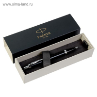 Ручка шариковая Parker IM Core Black CT M, корпус из латуни чёрный матовый/ хром, синие чернила Ручка шариковая Parker IM Core Black CT M, корпус из латуни чёрный матовый/ хром, синие чернила