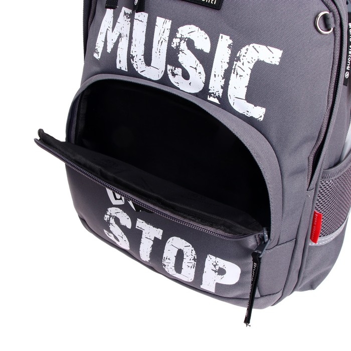 Рюкзак молодежный Bruno Visconti 40 x 30 x 17 см, Music, пенал в подарок