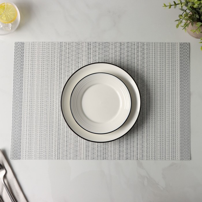 Салфетка сервировочная на стол «Комплимент», 45×30 см, цвет серый Салфетка сервировочная на стол «Комплимент», 45×30 см, цвет серый