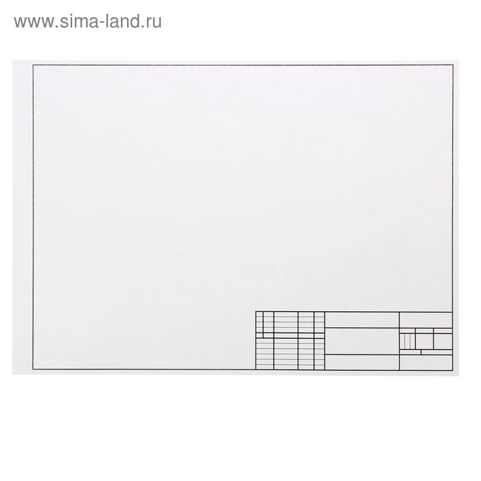 Папка для черчения А3, 7 листов, блок 160 г/м2, с горизонтальным штампом Папка для черчения А3, 7 листов, блок 160 г/м2, с горизонтальным штампом