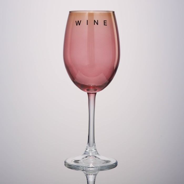 Бокал для вина &laquo;Wine&raquo;, 360 мл, розовый