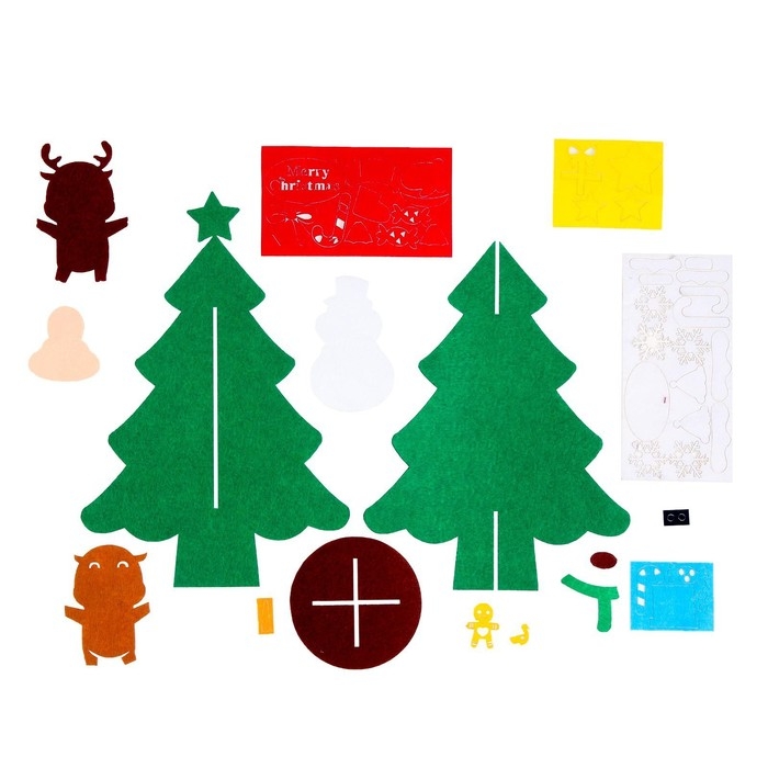 Новый год! Набор для творчества &laquo;Ёлочка с оленем&raquo; украшения на клеевой основе