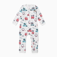 Комбинезон детский MINAKU "New Year's cars", цвет белый, рост 74-80 см Комбинезон детский MINAKU "New Year's cars", цвет белый, рост 74-80 см