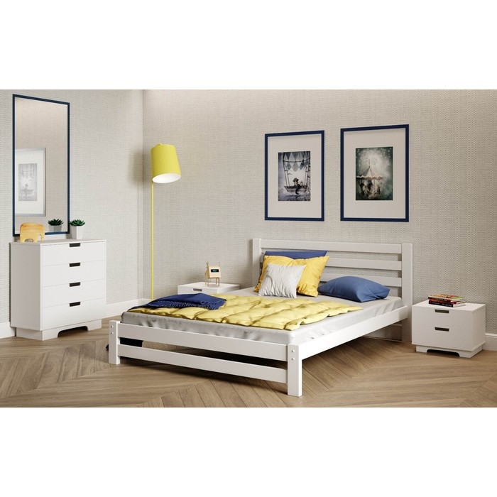 Кровать Анита-11 1800х2000 массив березы белая Кровать Анита-11 1800х2000 массив березы белая