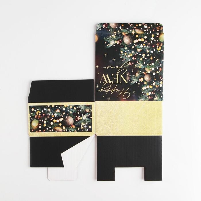 Коробка подарочная новогодняя складная &laquo;Present&raquo;, 15 х 15 х 7 см, Новый год