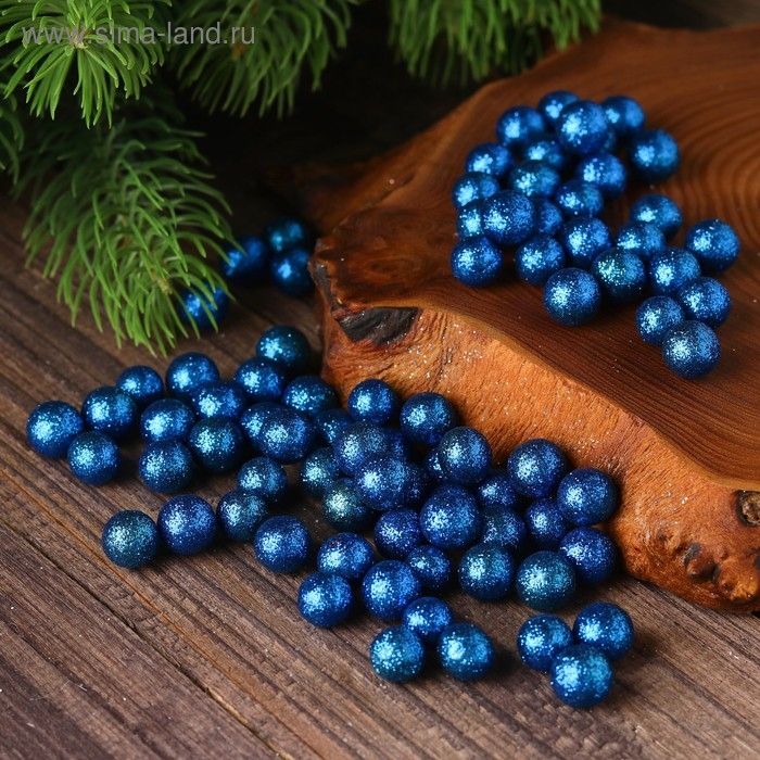 Фигурка для поделок и декора &laquo;Шар&raquo;, набор 40 шт., размер 1 шт. 0,8-1,2 см, цвет синий