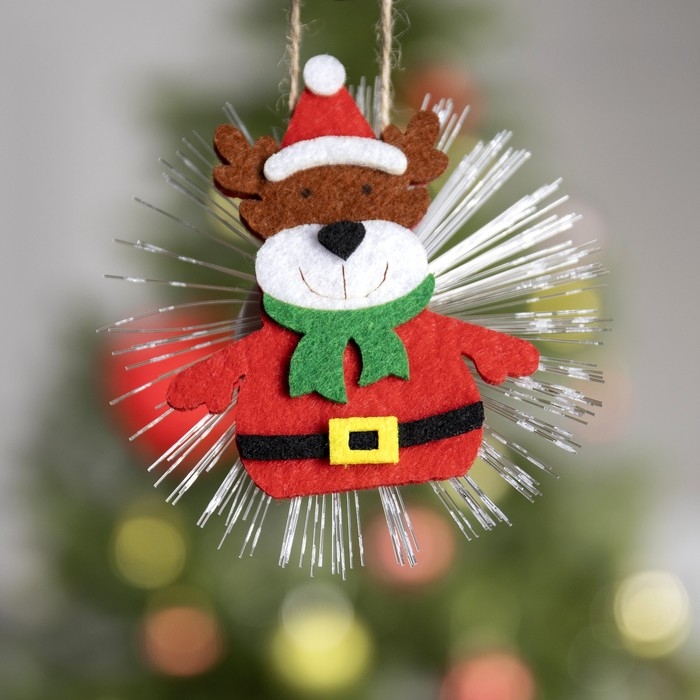 Световая подвеска &laquo;Олень&raquo; 10 см, батарейки LR44х3 (в комплекте), свечение мульти