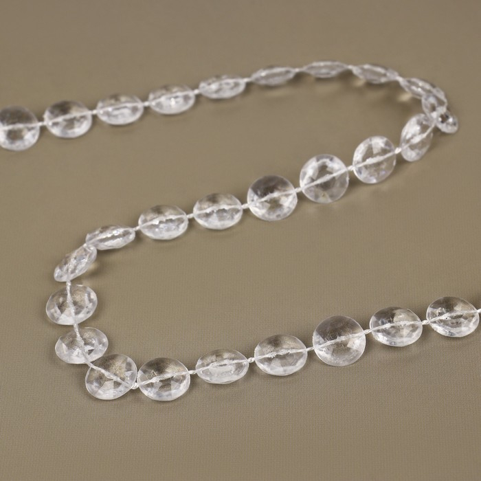 Бусы на нитях, 10 мм, 9 &plusmn; 1 м, цвет прозрачный