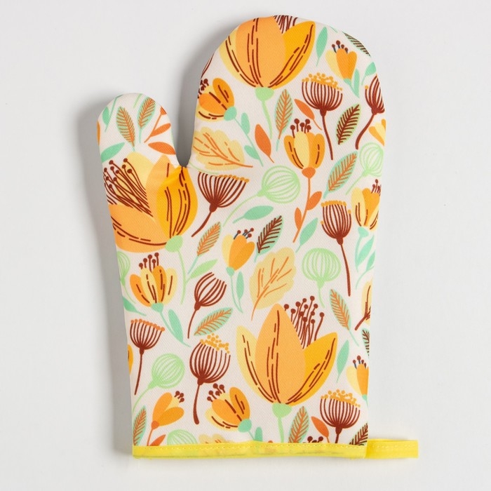 Варежка Доляна Варежка Доляна "Тюльпаны" 26х16 см, 100% п/э