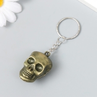 Брелок металл "Череп" под бронзу 3,7х2,7х1,7 см Брелок металл "Череп" под бронзу 3,7х2,7х1,7 см