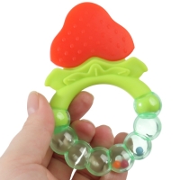 Прорезыватель силиконовый &laquo;Клубничка&raquo;, с погремушкой, Крошка Я