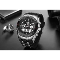 Часы наручные электронные, d-5 см, с будильником, календарем, подсветкой, 1 АТМ Часы наручные электронные, d-5 см, с будильником, календарем, подсветкой, 1 АТМ