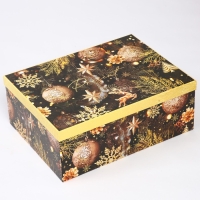 Набор коробок подарочных 15 в 1 &laquo;С Новым годом&raquo;, 12 х 7 х 4 см - 46,6 х 35,2 х 17.5 см, Новый год