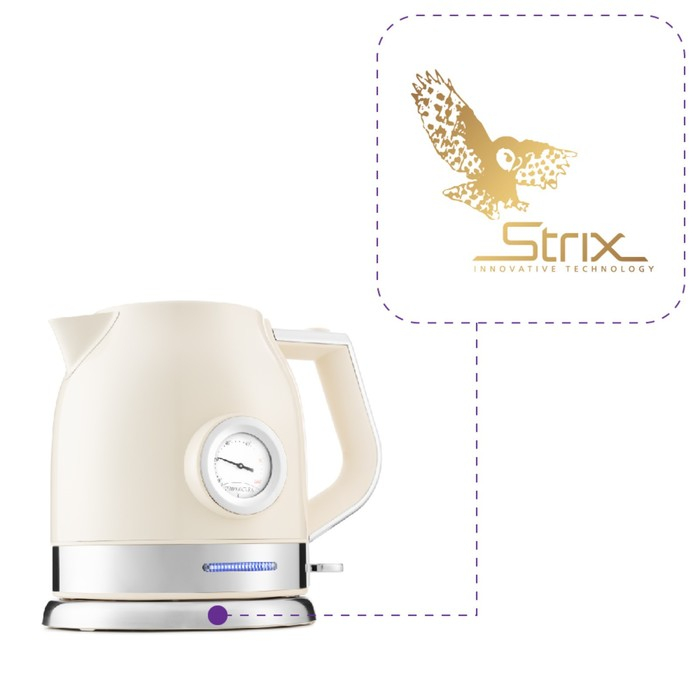 Чайник электрический Kitfort KT-692-2, металл, 1.7 л, 2200 Вт, бежевый Чайник электрический Kitfort KT-692-2, металл, 1.7 л, 2200 Вт, бежевый