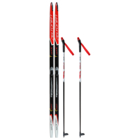 Комплект лыжный: пластиковые лыжи 150 см с насечкой, стеклопластиковые палки 110 см, крепления NNN, цвета МИКС Комплект лыжный: пластиковые лыжи 150 см с насечкой, стеклопластиковые палки 110 см, крепления NNN, цвета МИКС
