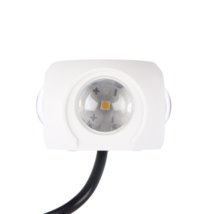 Светильник фасадный &laquo;Кубик&raquo;, FSD-014, 4 Вт, 3000К, 2 луча, IP65, 220 В, металл, белый