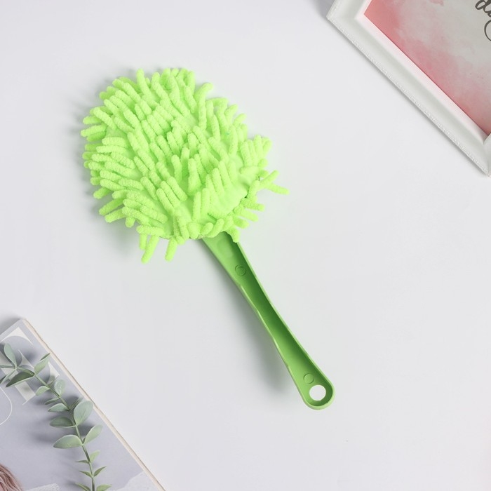 Щётка для уборки Доляна, насадка из микрофибры, 32&times;14 см, букли, цвет МИКС