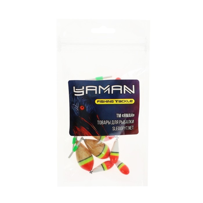 Поплавок зимний "ЯМАН" Капля двойной, бальса, 2.5 г, МИКС, упаковка 5 шт.