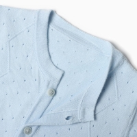 Комбинезон вязаный, цвет голубой рост 74 см