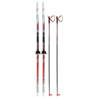 Комплект лыжный: пластиковые лыжи 200 см без насечек, стеклопластиковые палки 160 см, крепления NN75 мм, цвета МИКС Комплект лыжный: пластиковые лыжи 200 см без насечек, стеклопластиковые палки 160 см, крепления NN75 мм, цвета МИКС