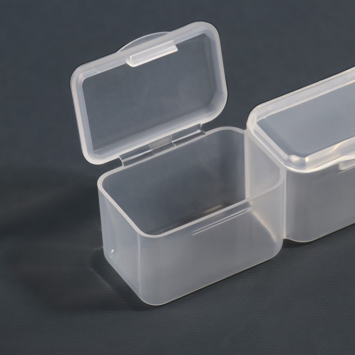 Органайзер для декора, 7 блоков, 3 ячейки, 10,5 &times; 17 &times; 2,5 см, цвет прозрачный