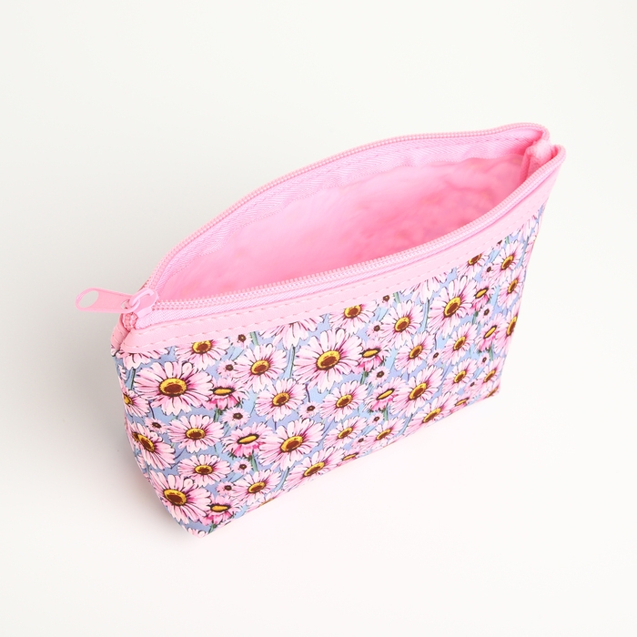 Набор косметичек 2 в 1 на молнии, цвет розовый