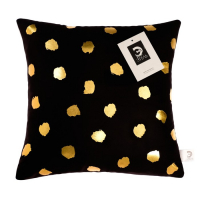 Подушка декоративная Этель &laquo;Горошек чёрный&raquo;, 40х40 см, велюр, 100% п/э