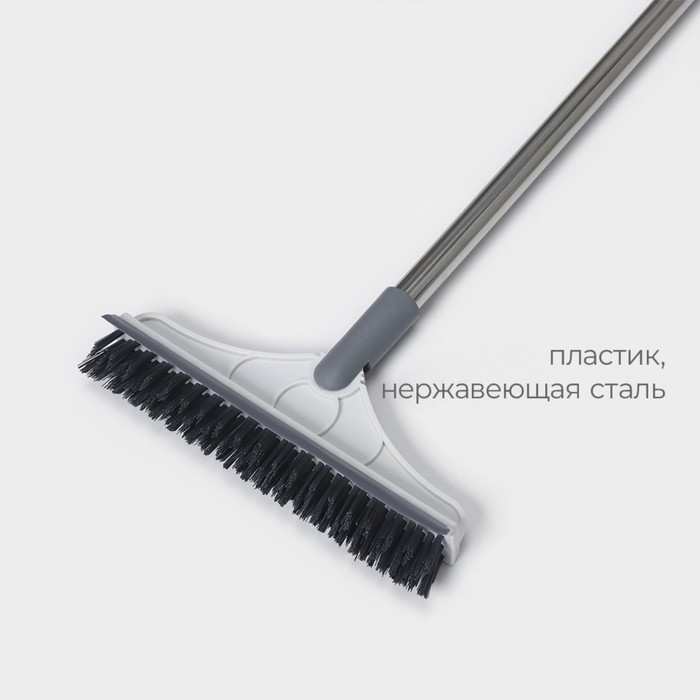 Щётка для пола и мытья труднодоступных мест, стыков, с водосгоном Raccoon, ворс углом, 3 см, 107&times;22&times;4,5 см