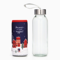 Новый год. Бутылка для воды &laquo;Зима - время чудес&raquo;, 350 мл