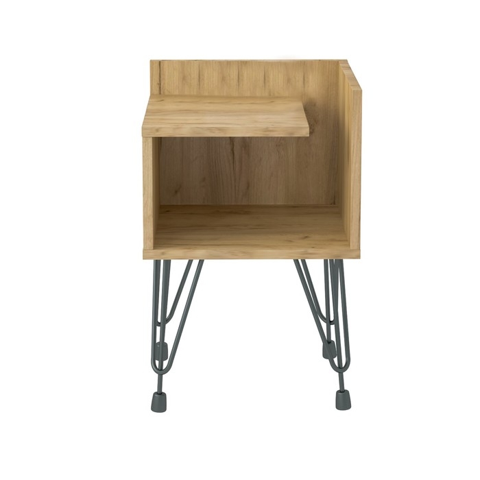 Тумба прикроватная Liverpool 35х35х48 см, дуб крафт золотой, чёрный Тумба прикроватная Liverpool 35х35х48 см, дуб крафт золотой, чёрный