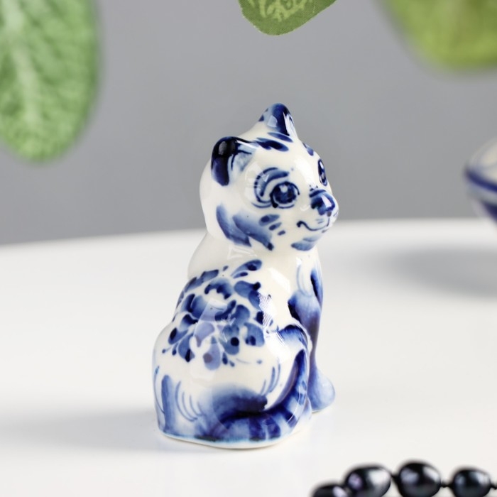 Сувенир &laquo;Кот Волна&raquo;, 7 см, гжель