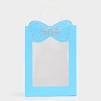 Пакет подарочный новогодний с оком "Бант", 30 х 22 х 14 см. Пакет подарочный новогодний с оком "Бант", 30 х 22 х 14 см.