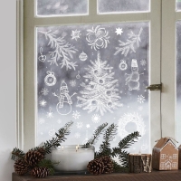 Наклейки новогодние на окна, виниловые «Сказка рядом», многоразовые, 70 х 25 см, Новый год Наклейки новогодние на окна, виниловые «Сказка рядом», многоразовые, 70 х 25 см, Новый год