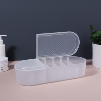 Органайзер для хранения, с крышкой, 7 секции, 28 &times; 10,5 см, цвет прозрачный