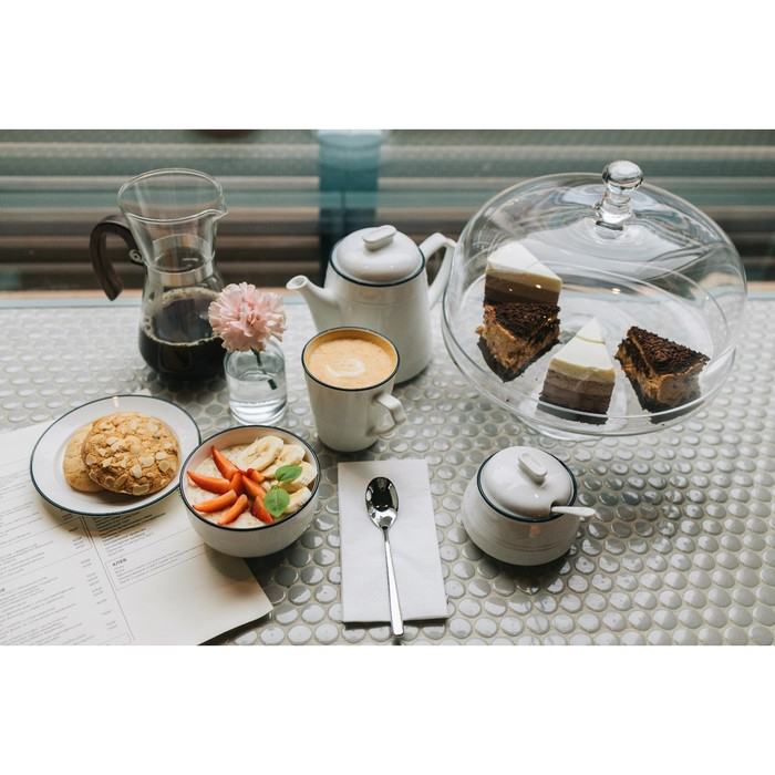 Сахарница фарфоровая с ложкой Magistro &laquo;Морской бриз&raquo;, 250 мл, цвет белый