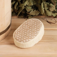 Мочалка банная "Объемный овал", крапива Мочалка банная "Объемный овал", крапива