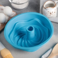 Форма для выпечки Доляна &laquo;Немецкий кекс. Заварное печенье&raquo;, силикон, d=22 см, цвет МИКС