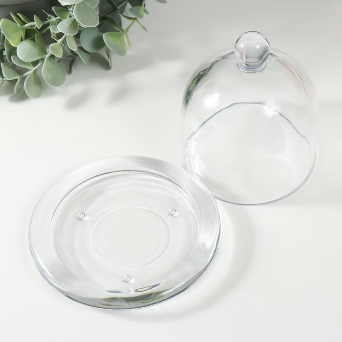 Подсвечник стекло на 1 свечу Подсвечник стекло на 1 свечу "Купол" прозрачный 12х12х12 см