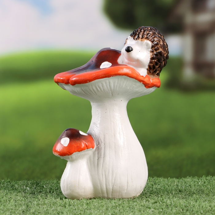 Садовая фигура Садовая фигура "Ежик на грибочке" 10х11х21см