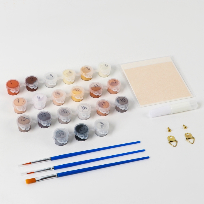 Картина по номерам с подрамником и поталью &laquo;Неизвестная&raquo;, 30 х 40 см