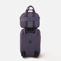 Чемодан малый 20", сумка дорожная на молнии, цвет серый