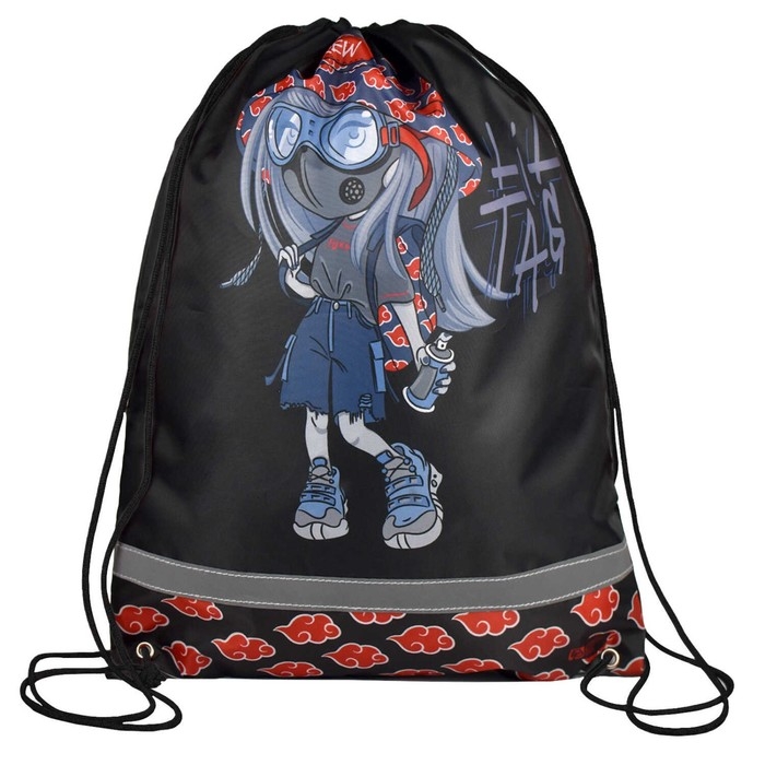 Мешок для обуви 480 х 360 мм, Феникс, сублимация, светоотражающая полоса, Мешок для обуви 480 х 360 мм, Феникс, сублимация, светоотражающая полоса, "Девочка с баллончиком"