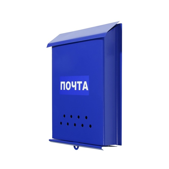 Ящик почтовый без замка (с петлёй), вертикальный, «Почта», синий Ящик почтовый без замка (с петлёй), вертикальный, «Почта», синий