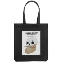 Холщовая сумка «Череп», черная Холщовая сумка «Череп», черная