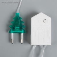 Гирлянда &laquo;Нить&raquo; 10 м с насадками &laquo;Игла&raquo;, IP20, прозрачная нить, 100 LED, свечение мульти, 8 режимов, 220 В