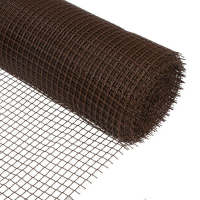 Сетка садовая, 1 &times; 20 м, ячейка ромб 15 &times; 15 мм, пластиковая, коричневая, Greengo