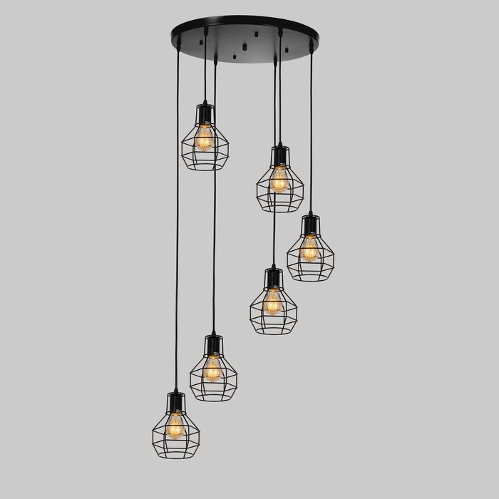 Светильник-каскад Светильник-каскад "Ортико" 6хЕ27 40Вт черный 45х45х230 см